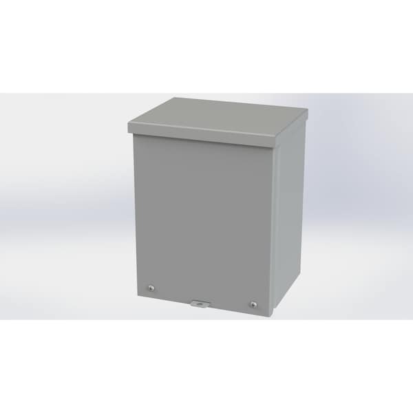 Screws Electrical Enclosures, 10 in H, 6 in D, 8 in W, NEMA 3R, Galvanized Steel